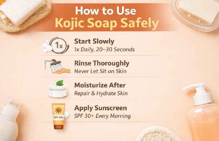 How to Use Kojic Soap Safely